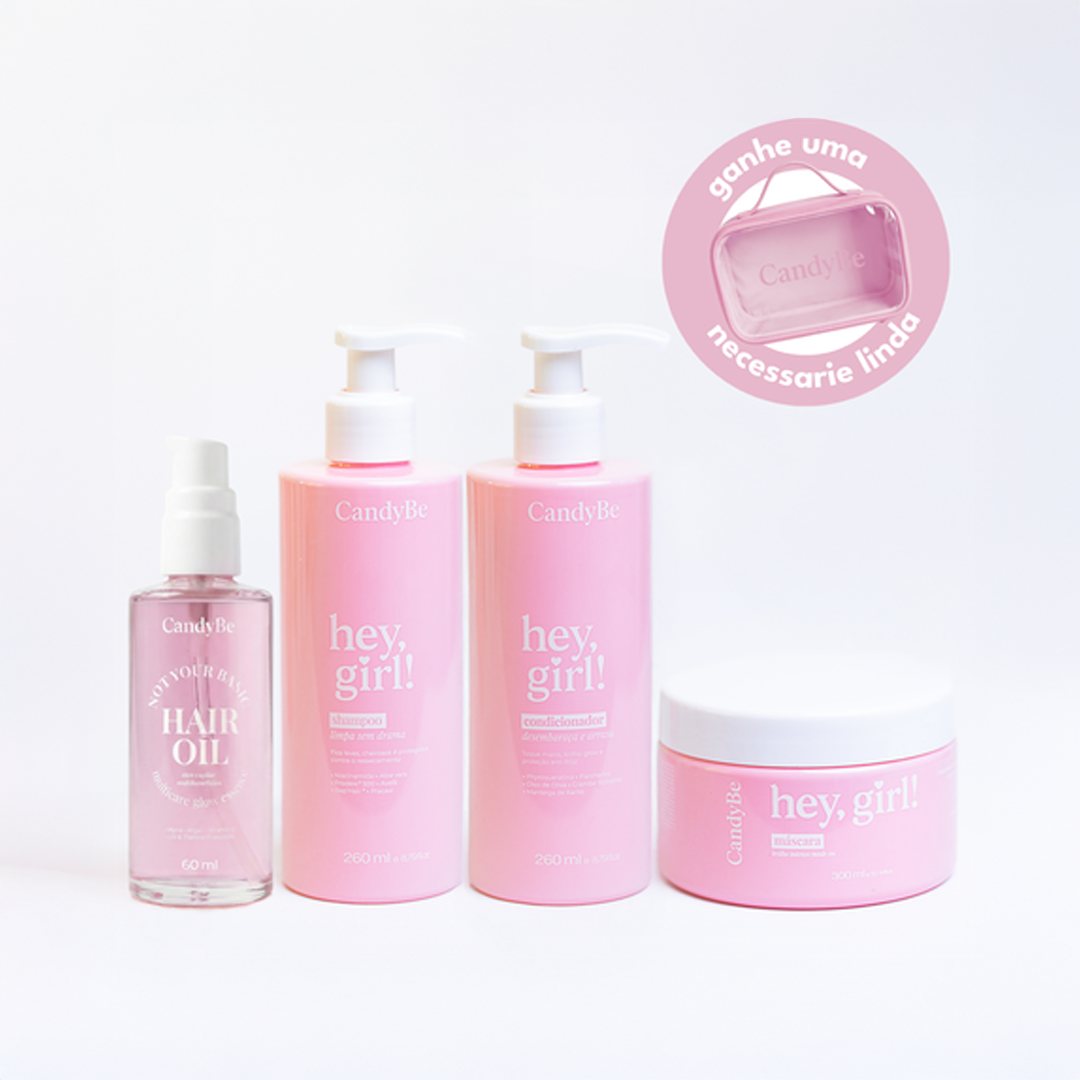 Kit hey, girl + Hair Oil + Necessarie Exclusiva
